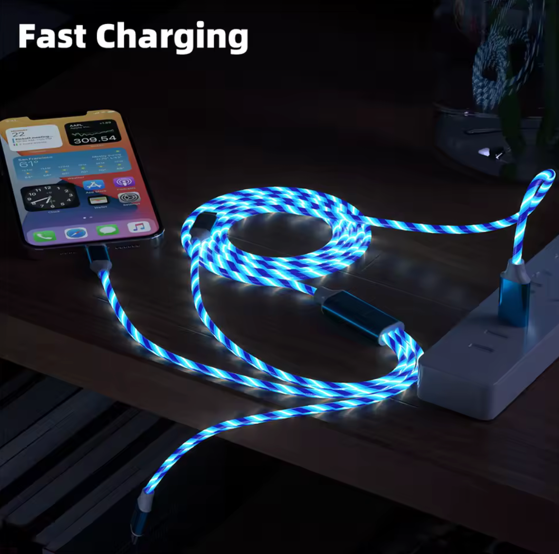JuiceKIt GLOW 3 in 1 USB Charger- Lightning Speed