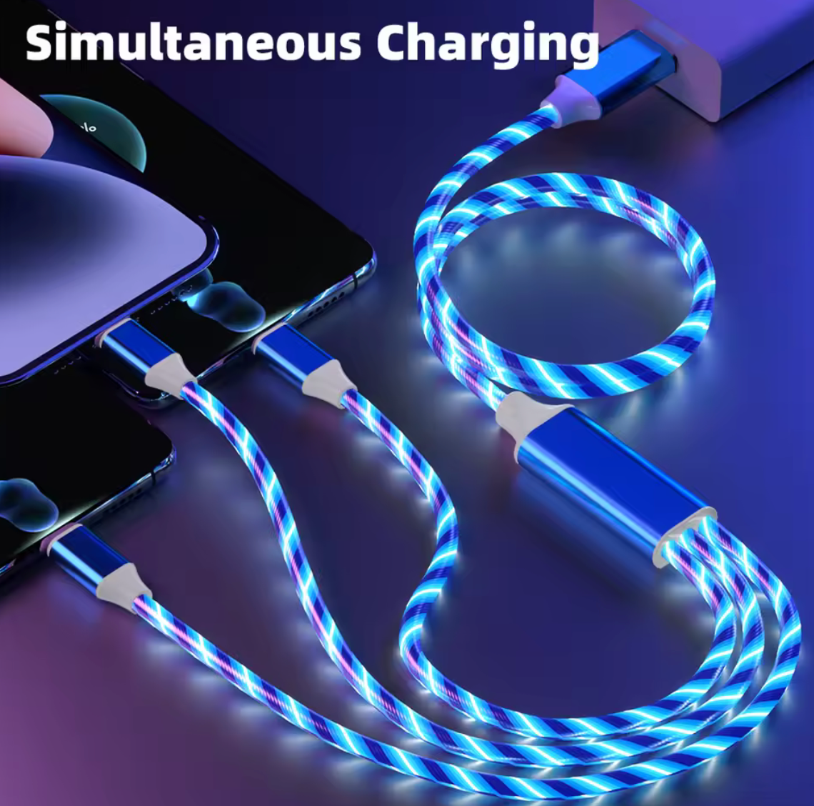 JuiceKIt GLOW 3 in 1 USB Charger- Lightning Speed