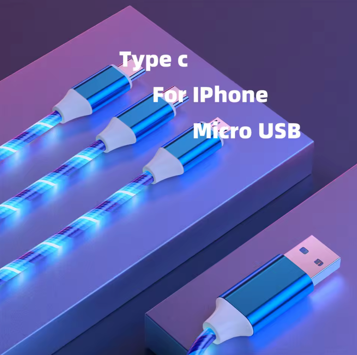 JuiceKIt GLOW 3 in 1 USB Charger- Lightning Speed