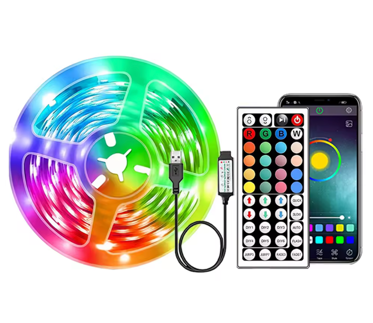 20 Meter RGB LED Strip Lights - Room Light With App Control