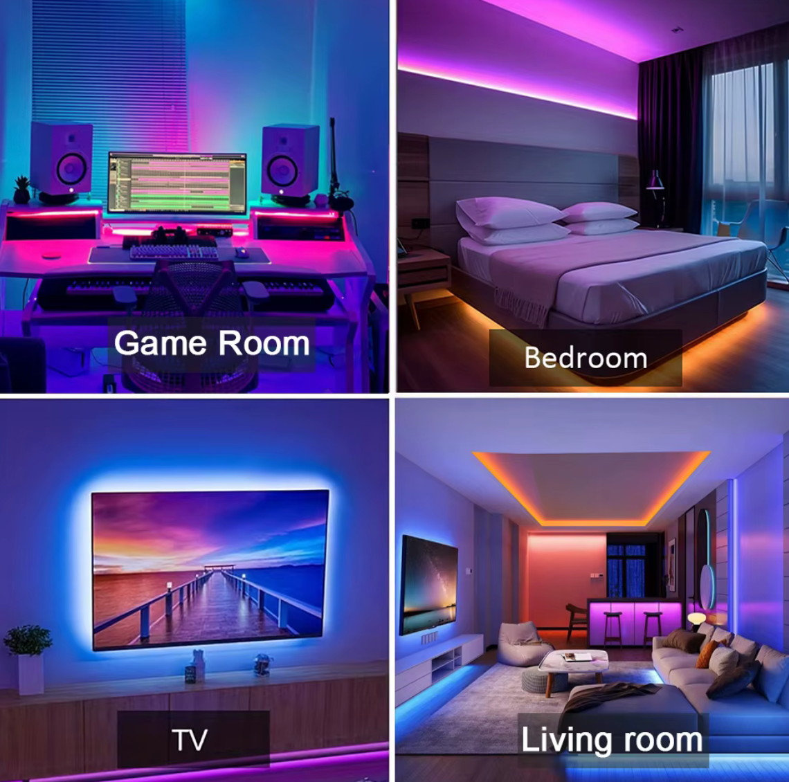 20 Meter RGB LED Strip Lights - Room Light With App Control