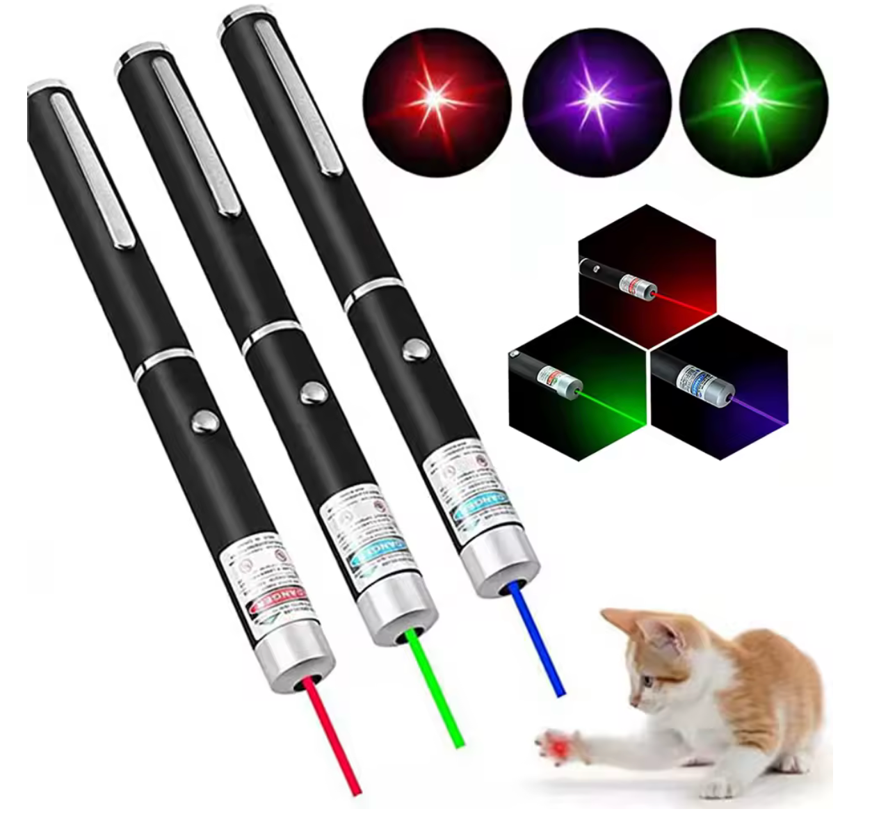Green, Red, or Blue Coloured Laser Pointer
