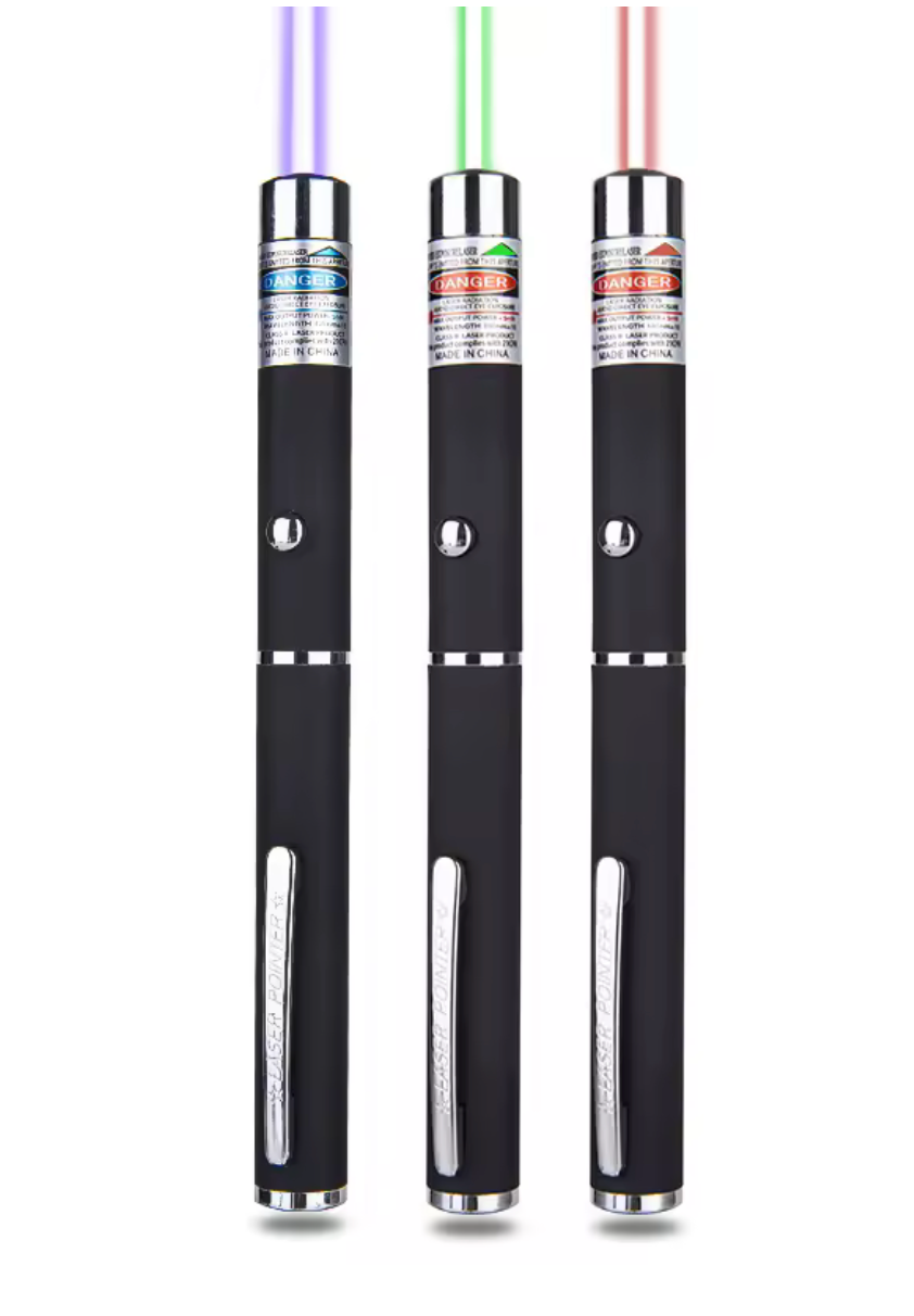 Green, Red, or Blue Coloured Laser Pointer