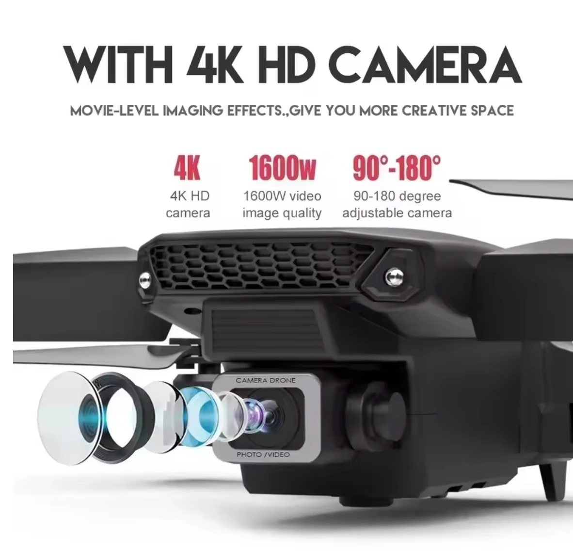 JuiceKit HD Dual Camera 4K RC Drone