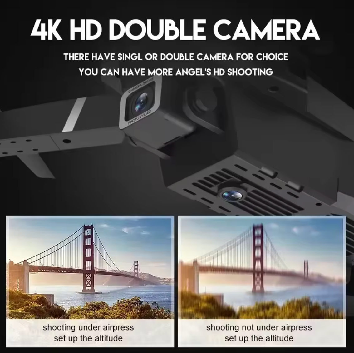 JuiceKit HD Dual Camera 4K RC Drone