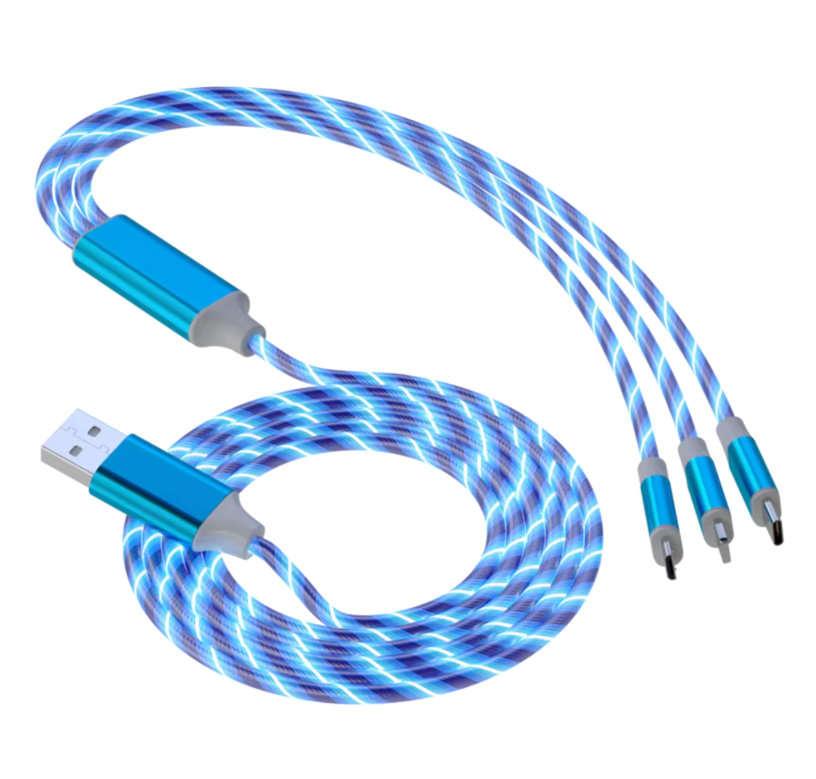 JuiceKIt GLOW 3 in 1 USB Charger- Lightning Speed