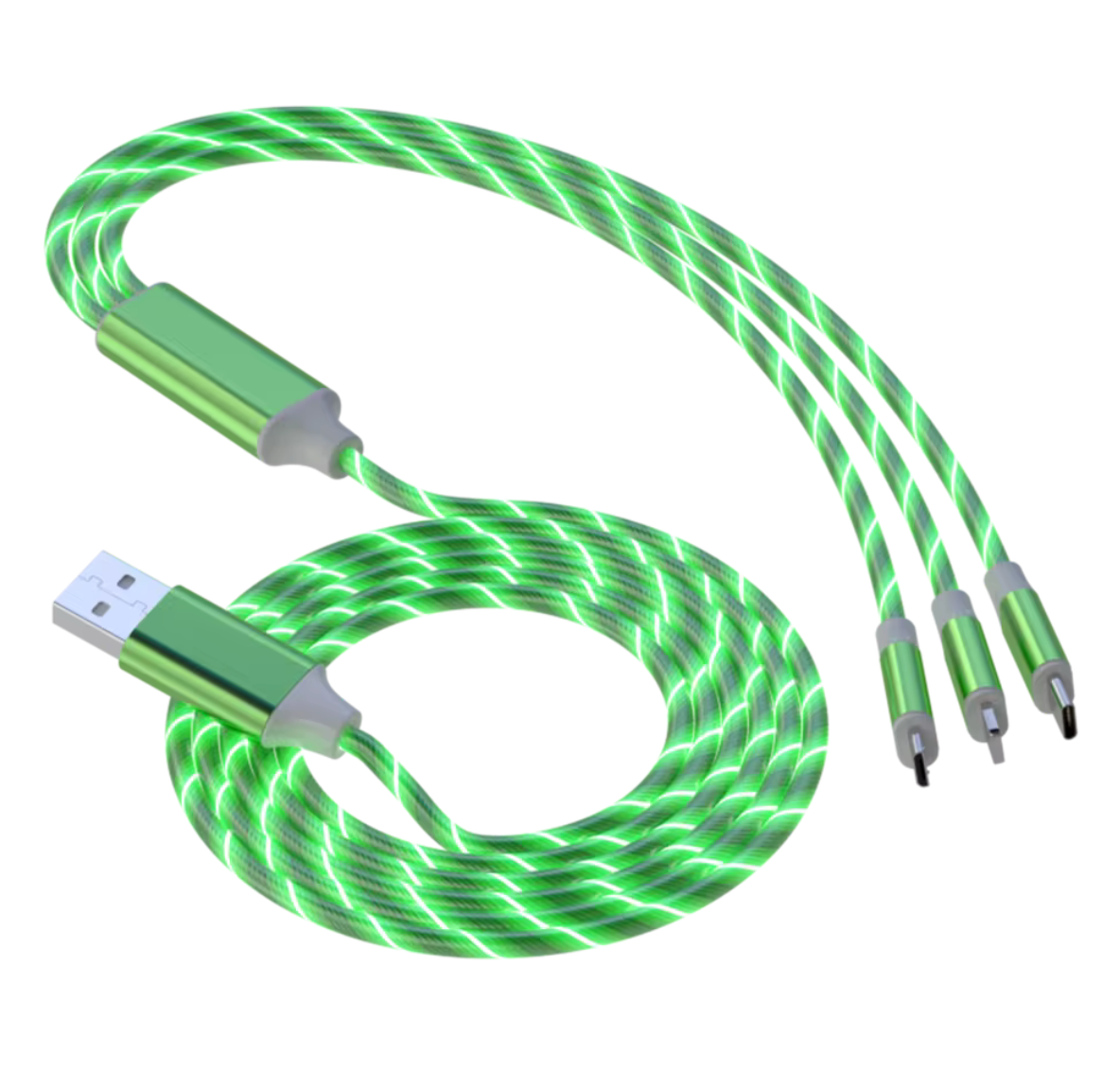 JuiceKIt GLOW 3 in 1 USB Charger- Lightning Speed