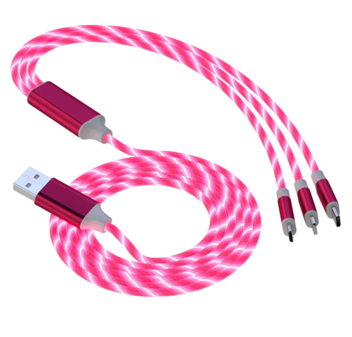 JuiceKIt GLOW 3 in 1 USB Charger- Lightning Speed