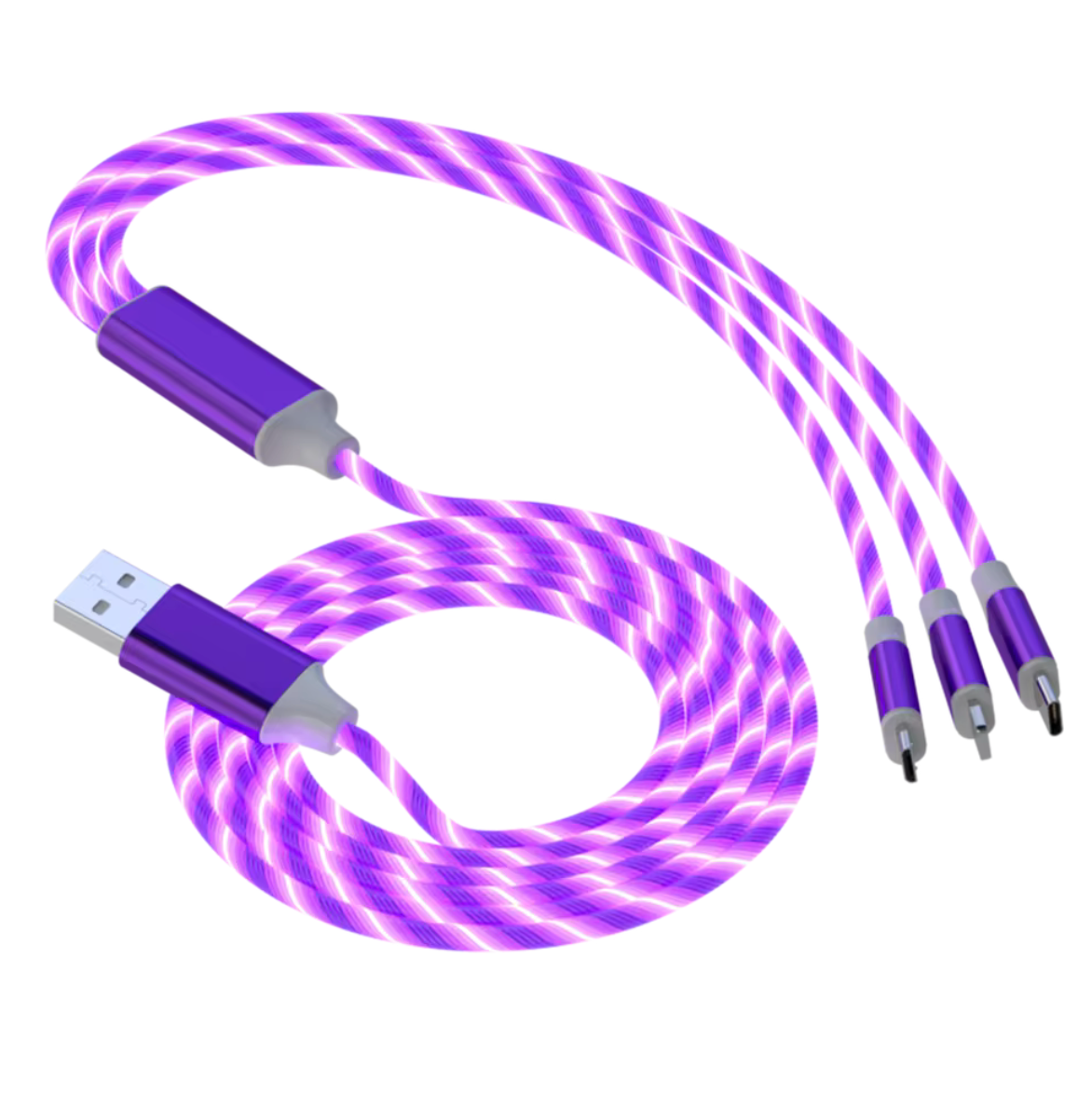 JuiceKIt GLOW 3 in 1 USB Charger- Lightning Speed